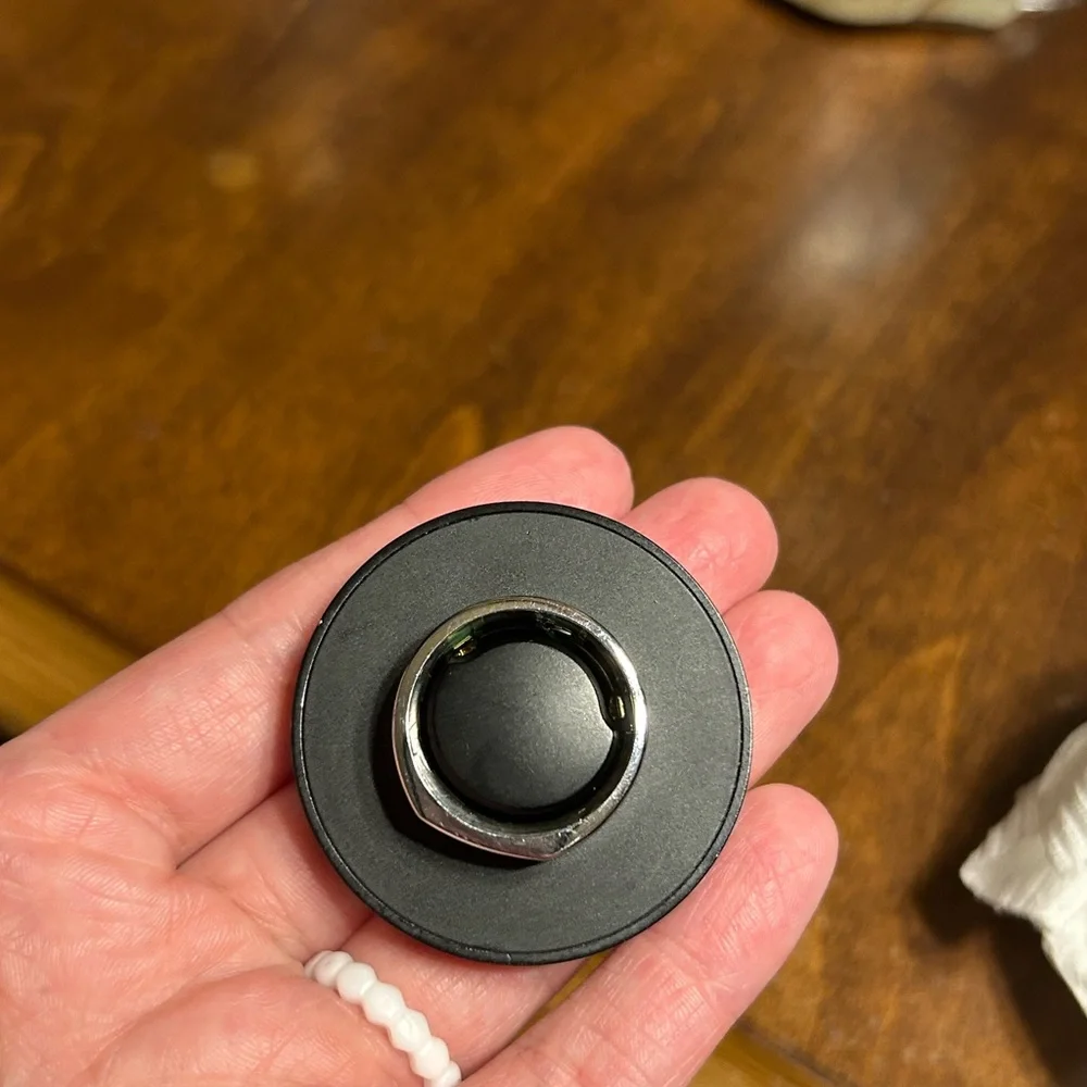 Oura Silver and Black Wearable Charger